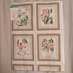 Vintage Greeff Fabrics Romance of Flowers Sample Panel Made in England